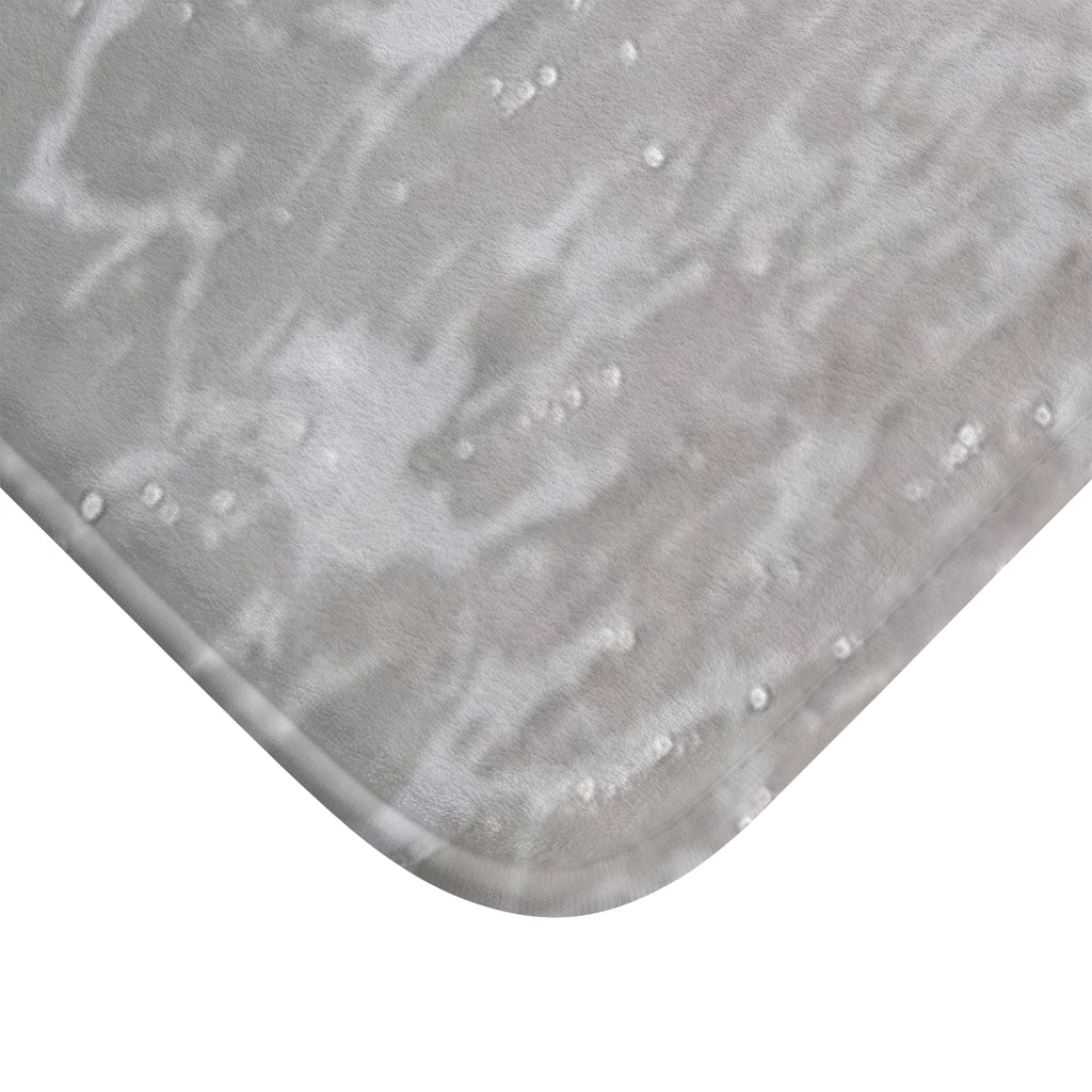 Beach Shore Bath Mat – Ocean Wave Coastal Bathroom Rug