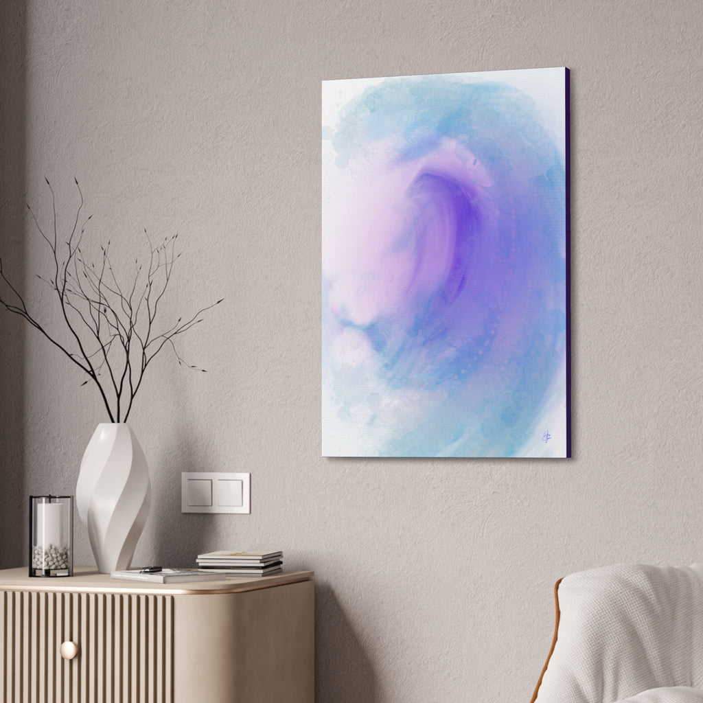 Abstract Lavender Wave Canvas Print — Stretched 1.5"