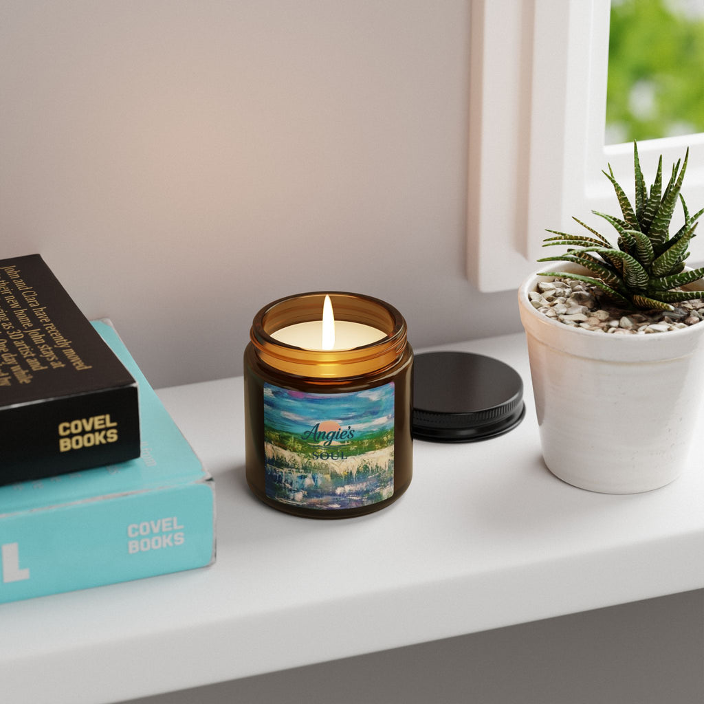 Amber Jar Soy Candle — Angie's Coastal Breeze Scent (Multi-Size)