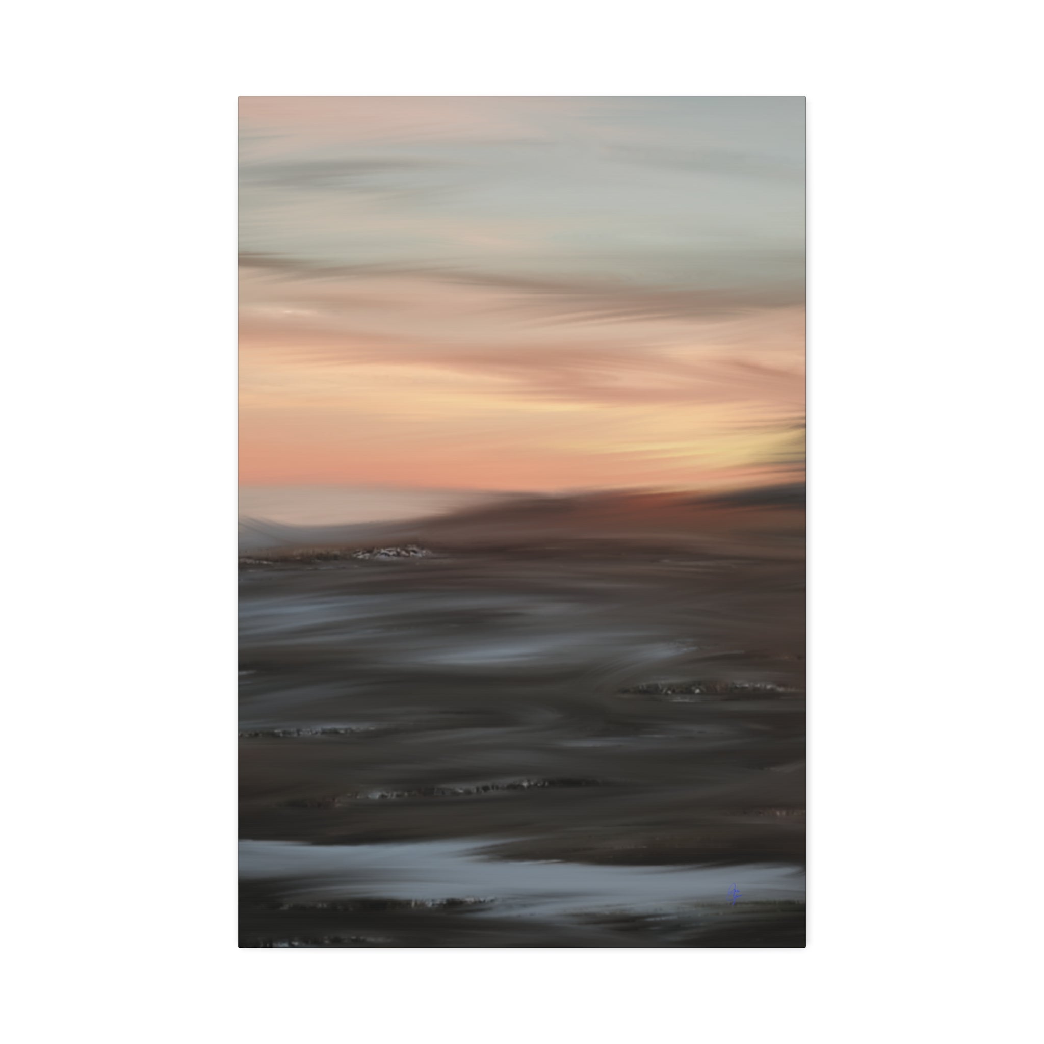 Sunset Blur Seascape Canvas Print — Abstract Coastal Wall Art