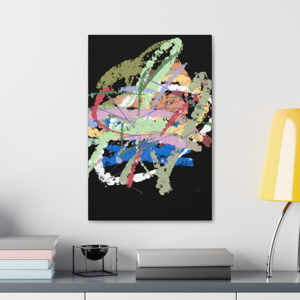 Abstract Color Splash Canvas Print — Vibrant Modern Wall Art (Stretched 1.5")