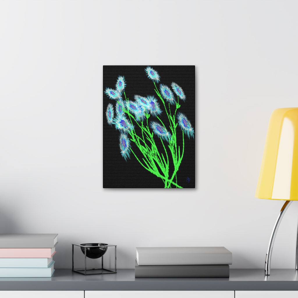 Neon Wildflower Canvas Print