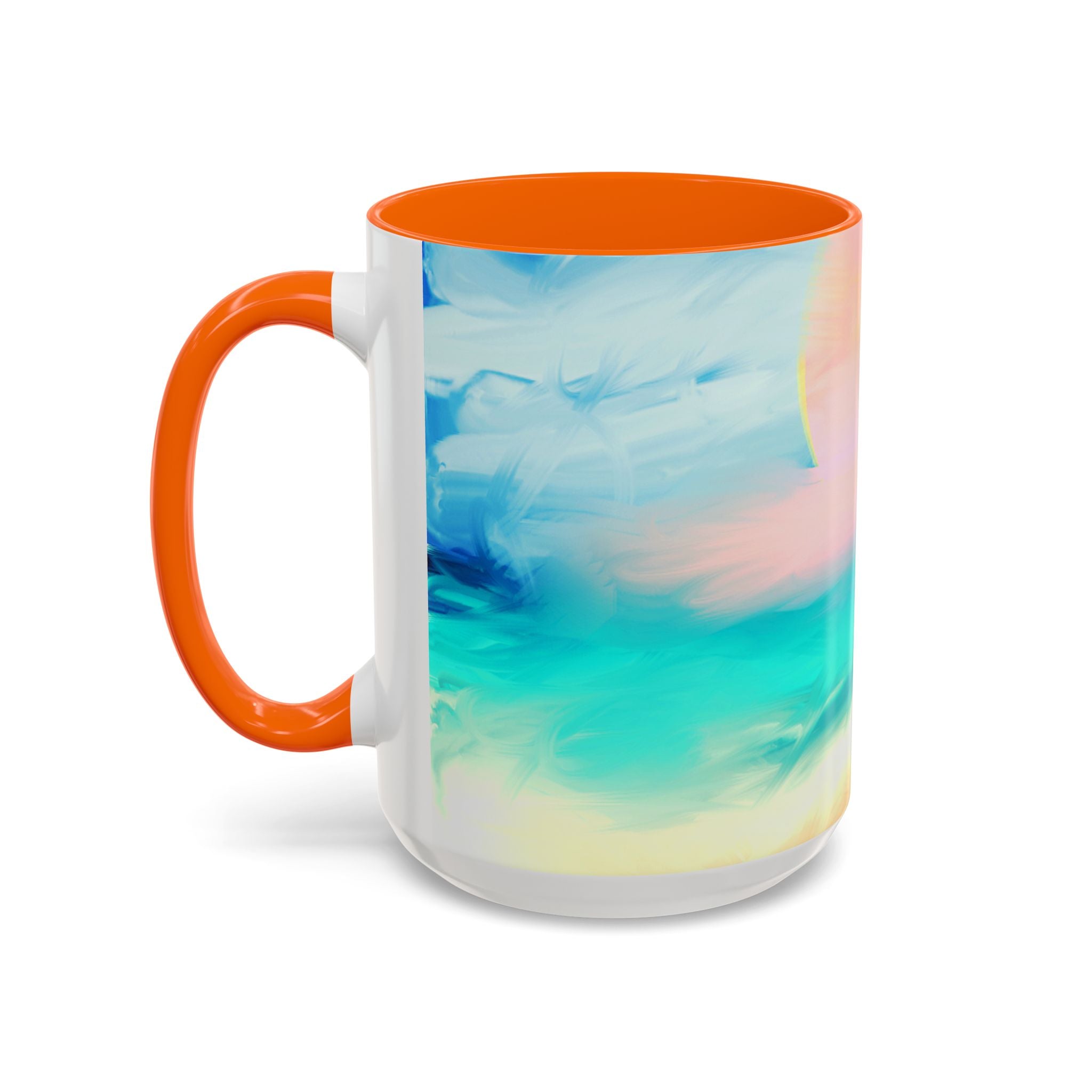 Beach Sunrise Accent Coffee Mug — Tropical Ocean Scene 11/15oz