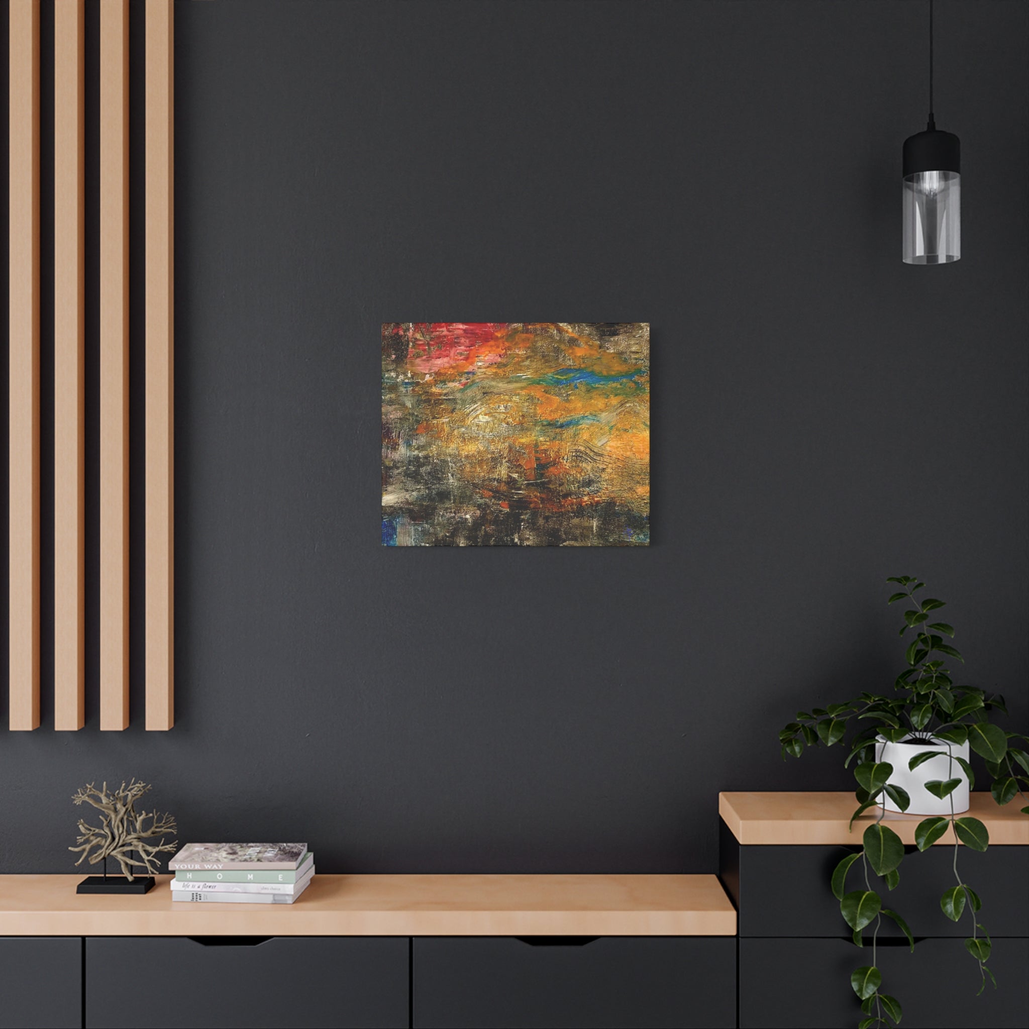 Abstract Autumn Texture Matte Canvas Print — Stretched Wall Art