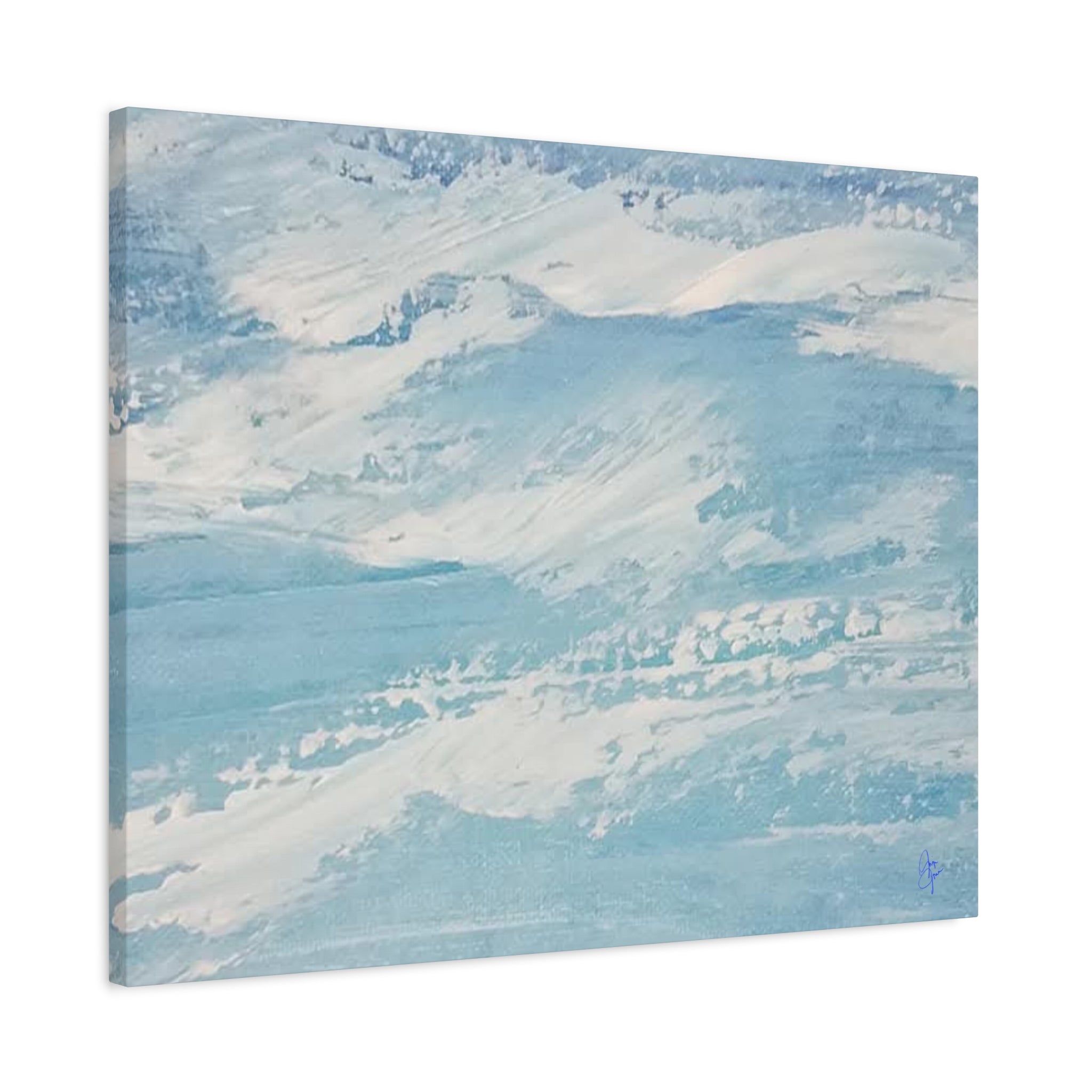 Canvas Wall Art - Serene Ocean Waves Design