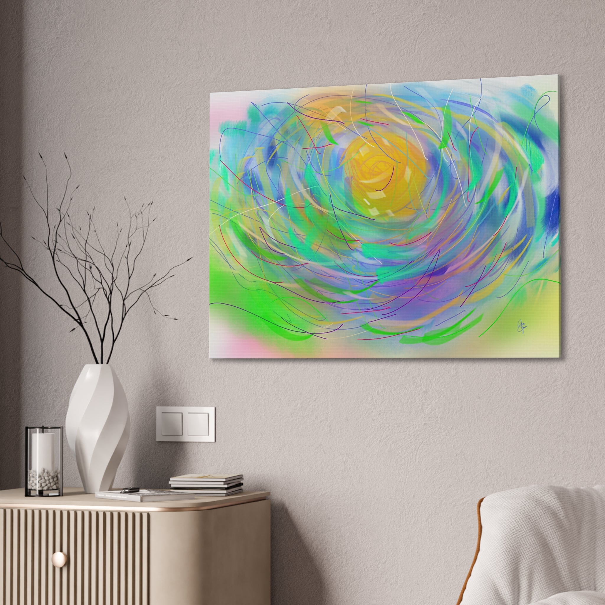 Abstract Floral Canvas