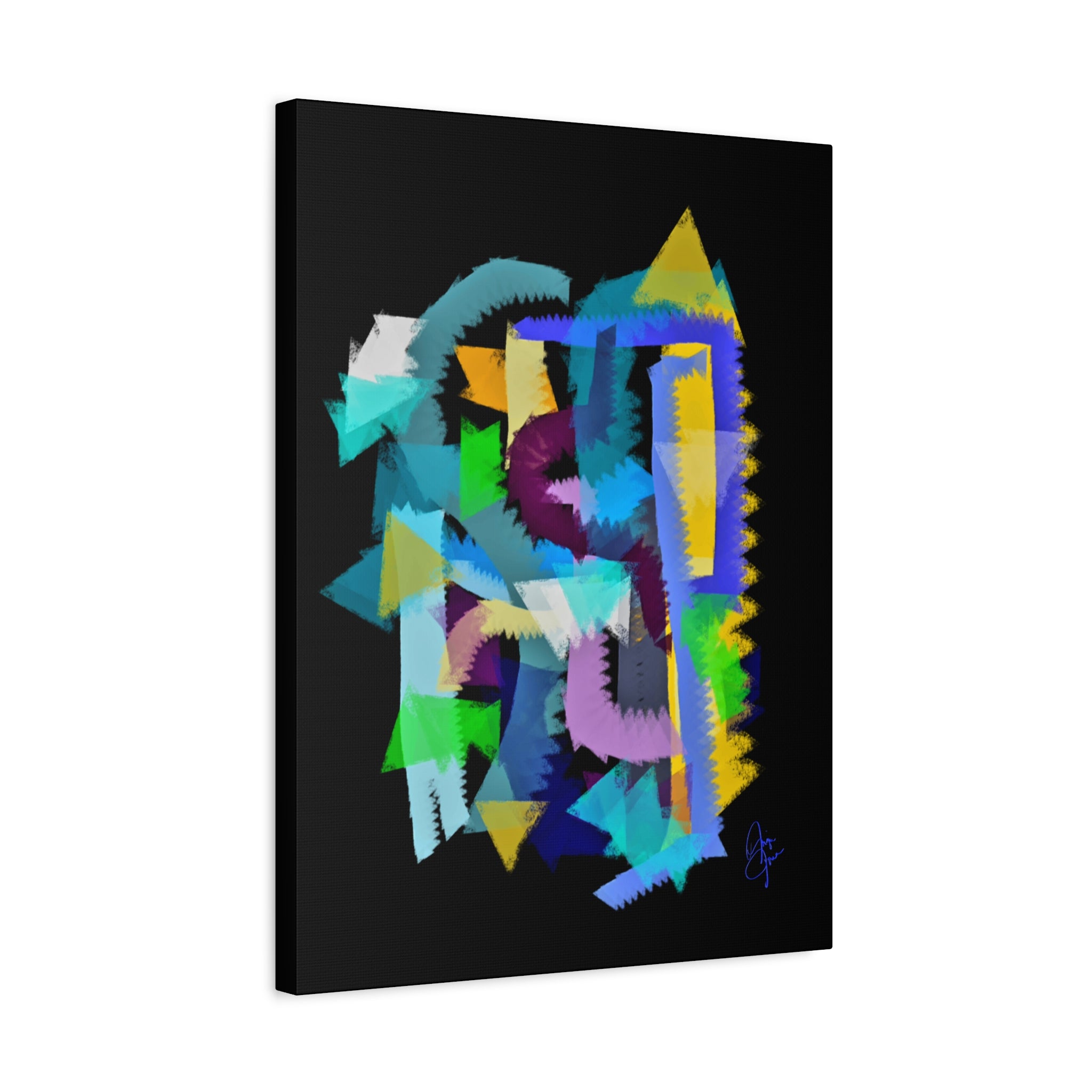 Abstract Color Burst Canvas Print — Vibrant Geometric Wall Art