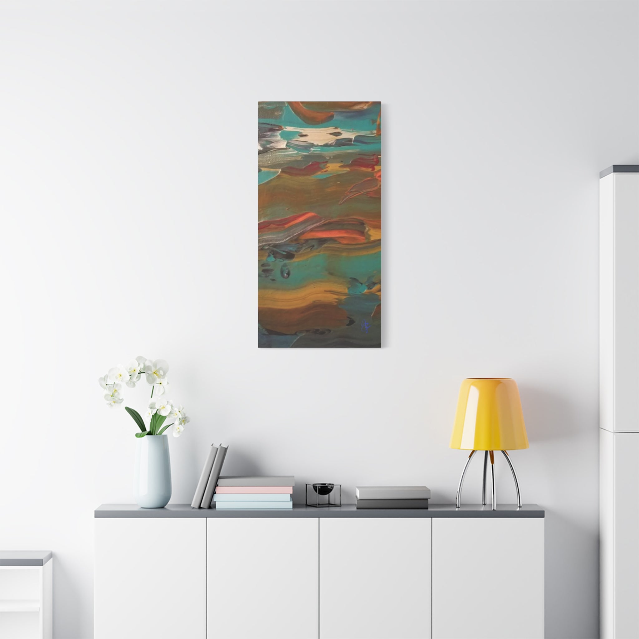 Abstract Colorwave Matte Canvas Print — Stretched 1.25" Wall Art
