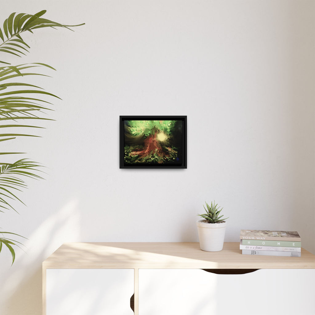 Sunset Tree Matte Canvas Framed Wall Art