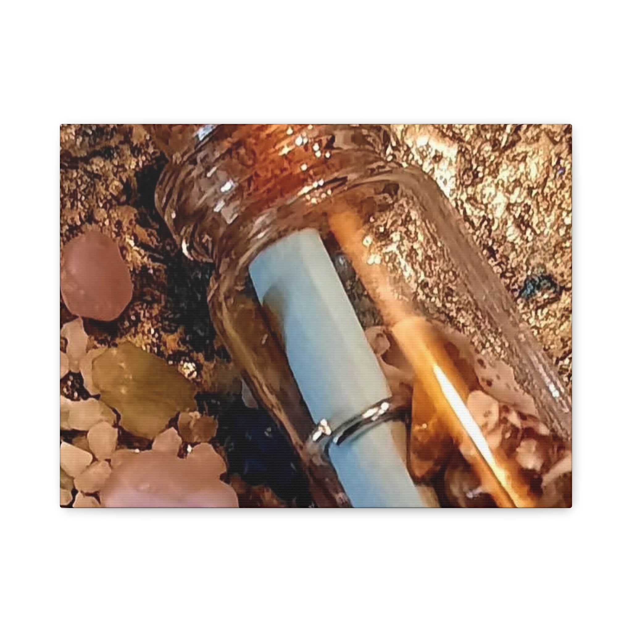 Decorative Matte Canvas Wall Art - Beach-Inspired Message in a Bottle