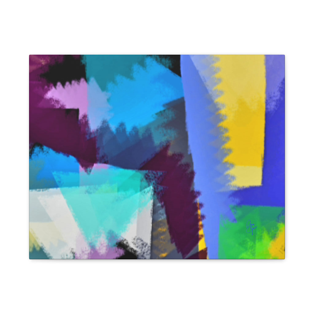 Abstract Color Burst Canvas Print — Vibrant Geometric Wall Art
