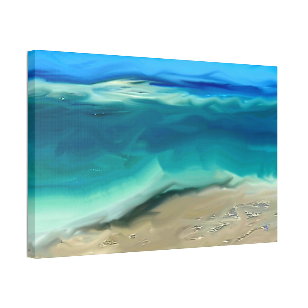 Ocean Waves Canvas Wall Art — Coastal Beach Seascape Canvas Print