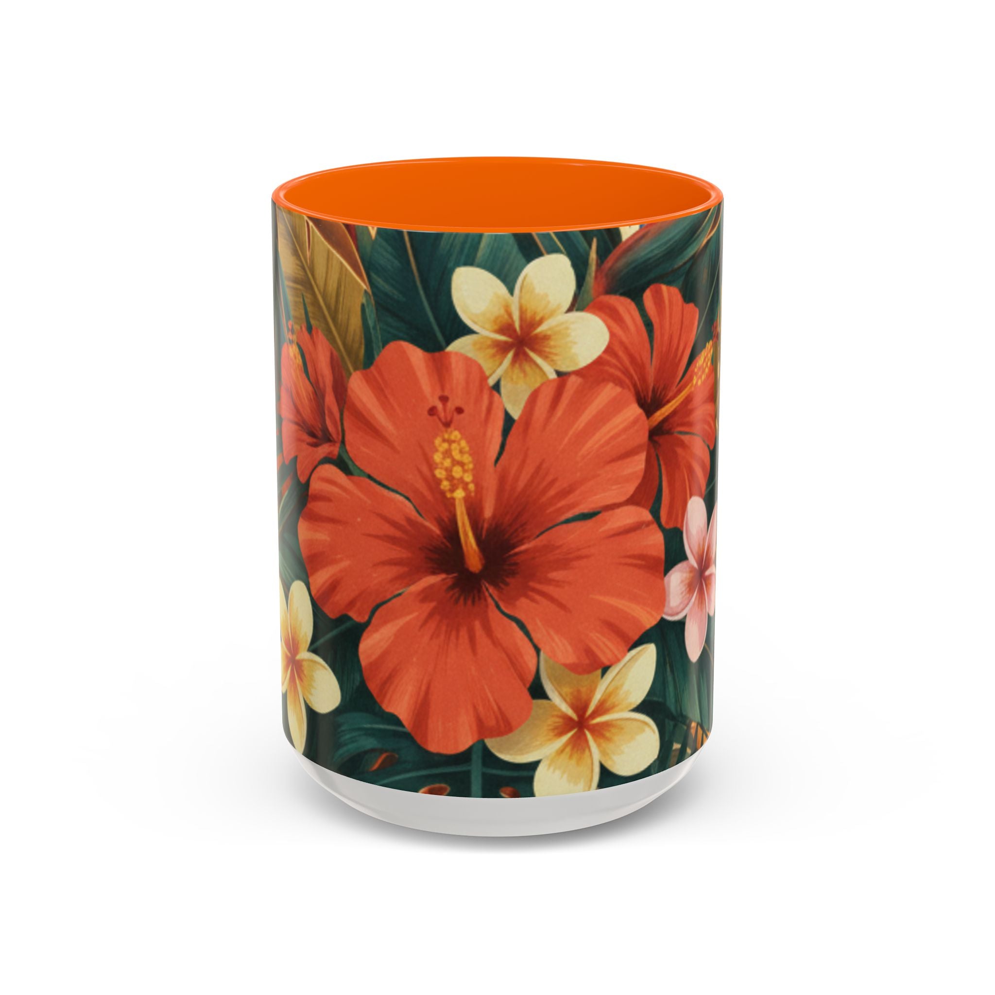 Hibiscus Tropical Coffee Mug — Floral Island Accent Mug (11/15 oz)