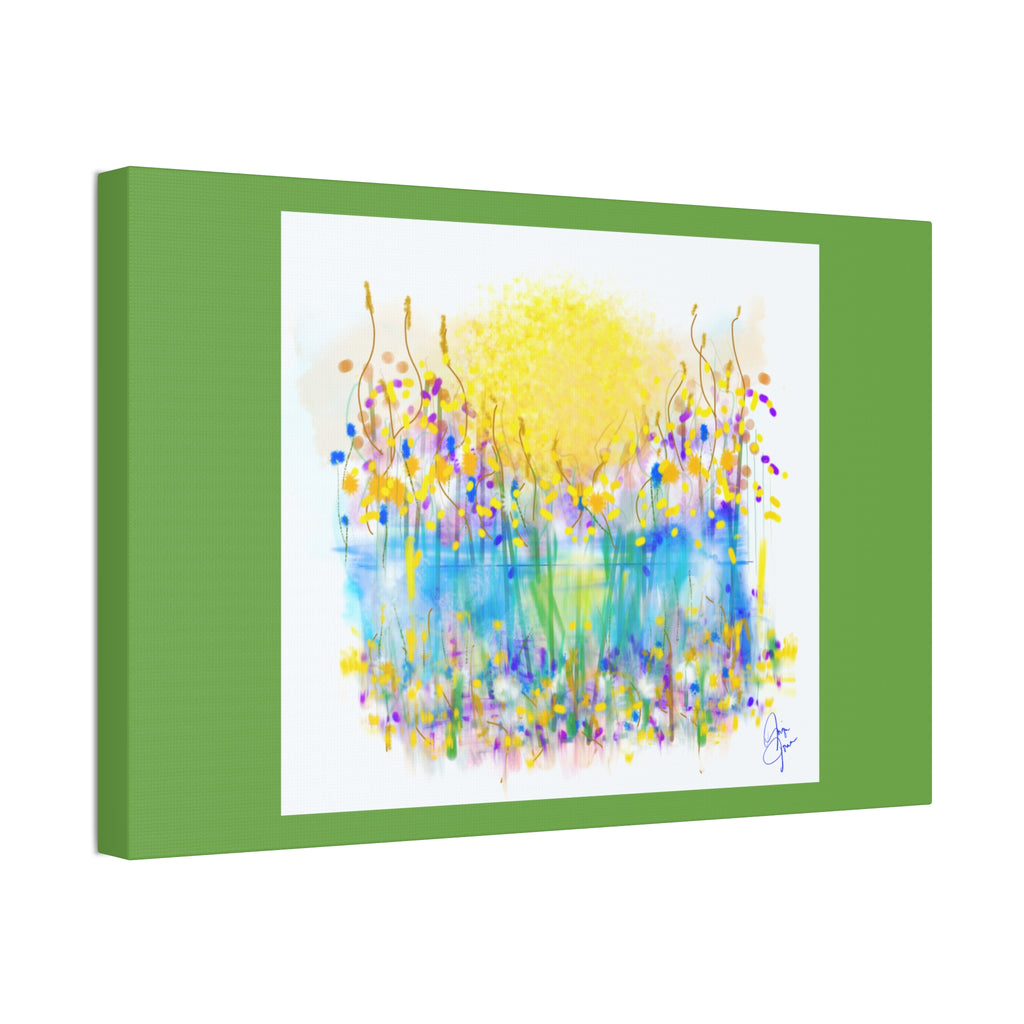 Sunburst Meadow Canvas Print — Vibrant Floral Wall Art