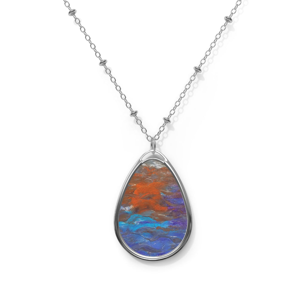 Sunset Oval Necklace — Sunset Jewelry Pendant