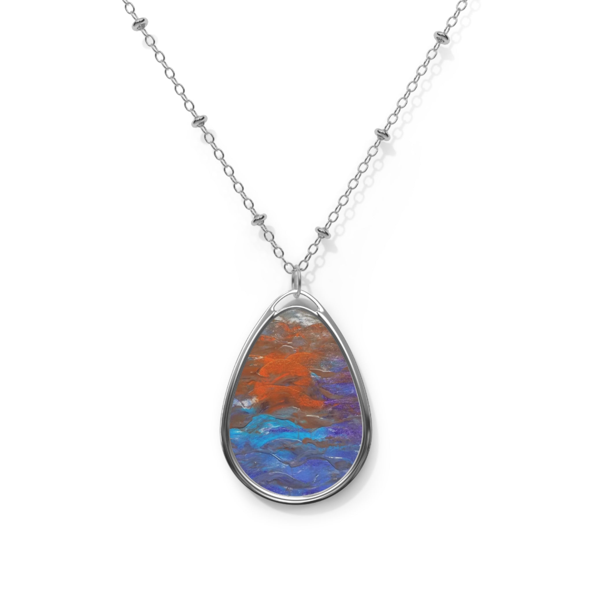 Sunset Oval Necklace — Sunset Jewelry Pendant