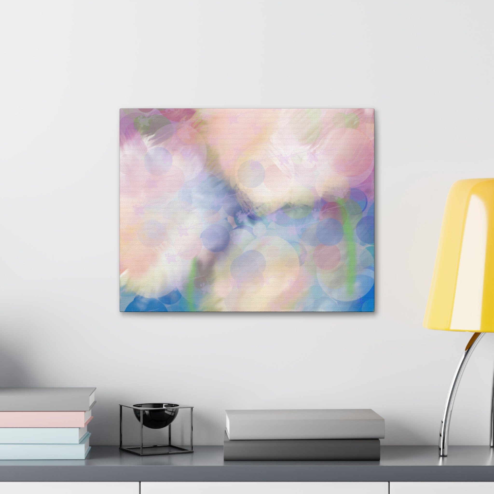 Pastel Abstract Canvas Print — Dreamy Bokeh Wall Art (Stretched 1.5")