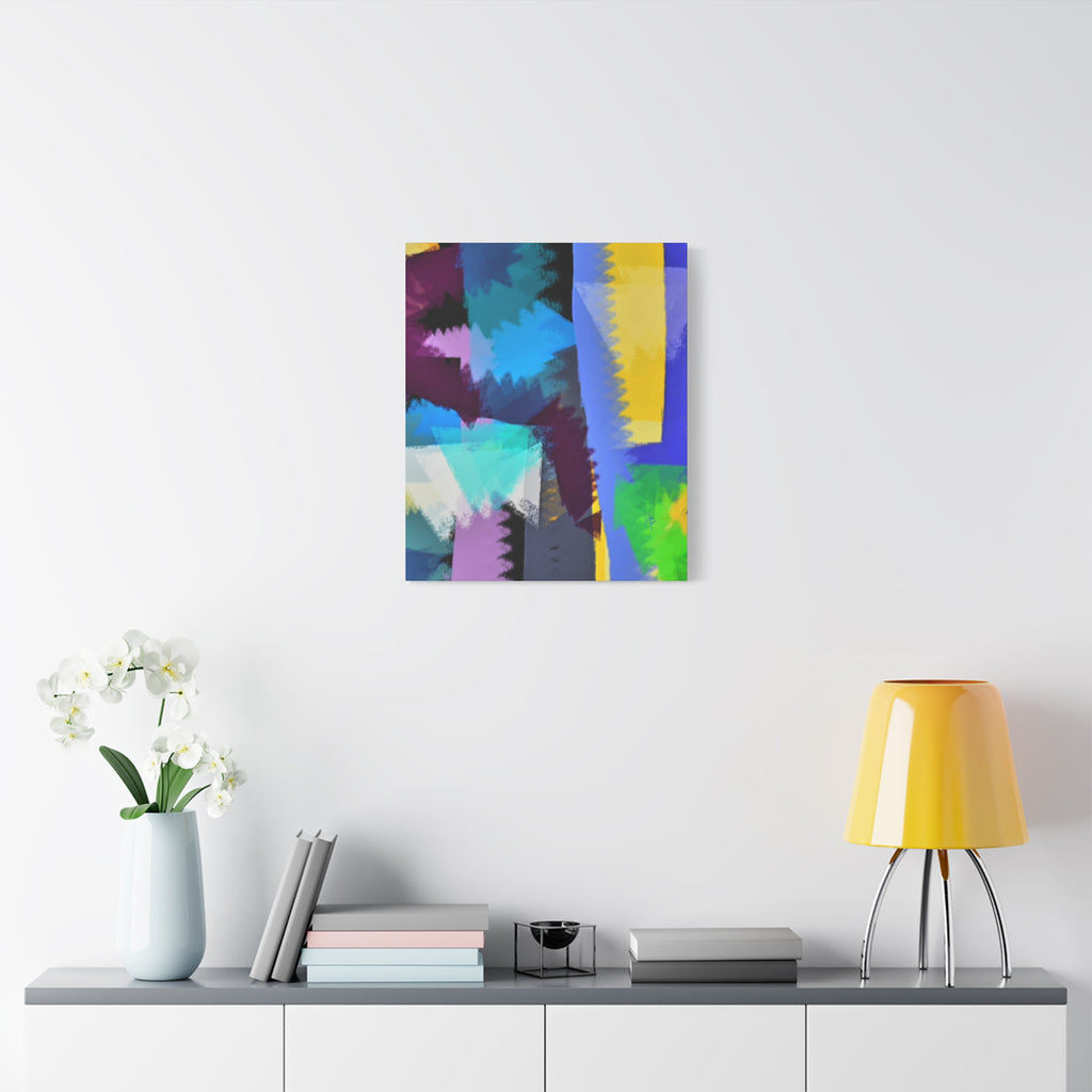 Abstract Color Burst Canvas Print — Vibrant Geometric Wall Art