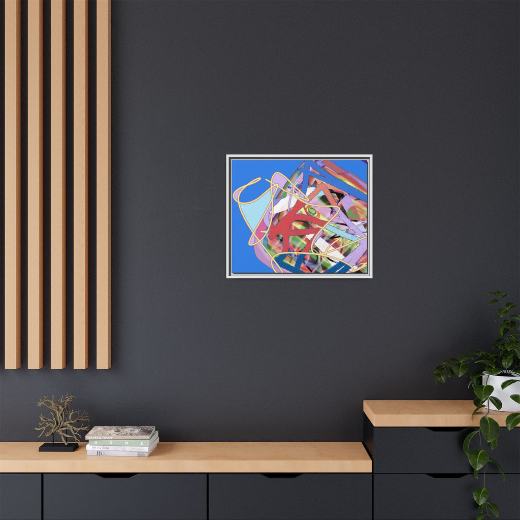 Abstract Multi‑Color Framed Canvas Art – Vibrant Modern Wall Decor