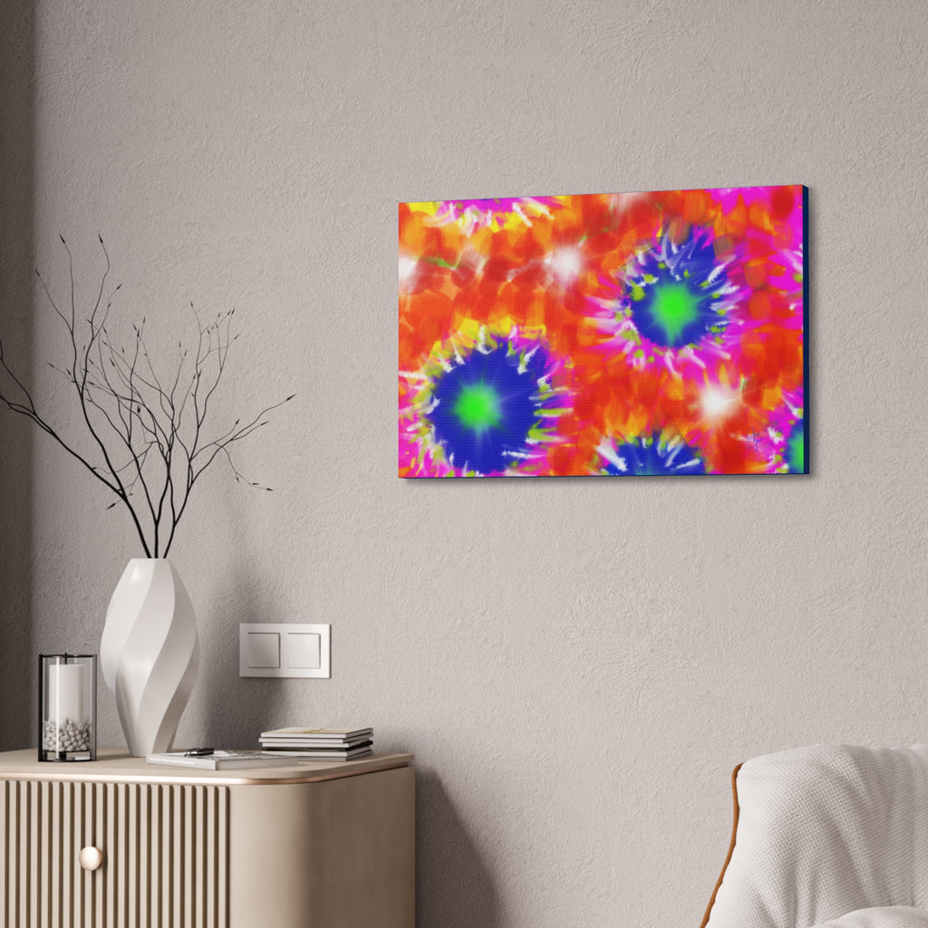 Tie-Dye Burst Canvas Print — Vibrant Abstract Wall Art
