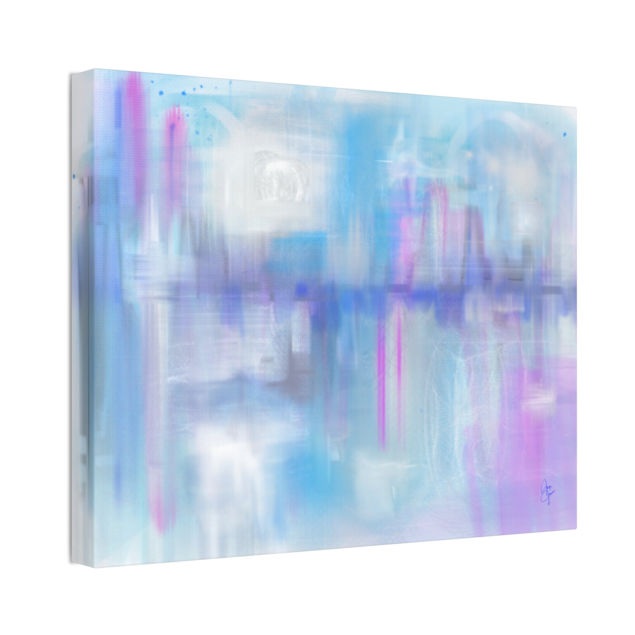 Abstract Pastel Cityscape Canvas Print — Stretched 1.5"