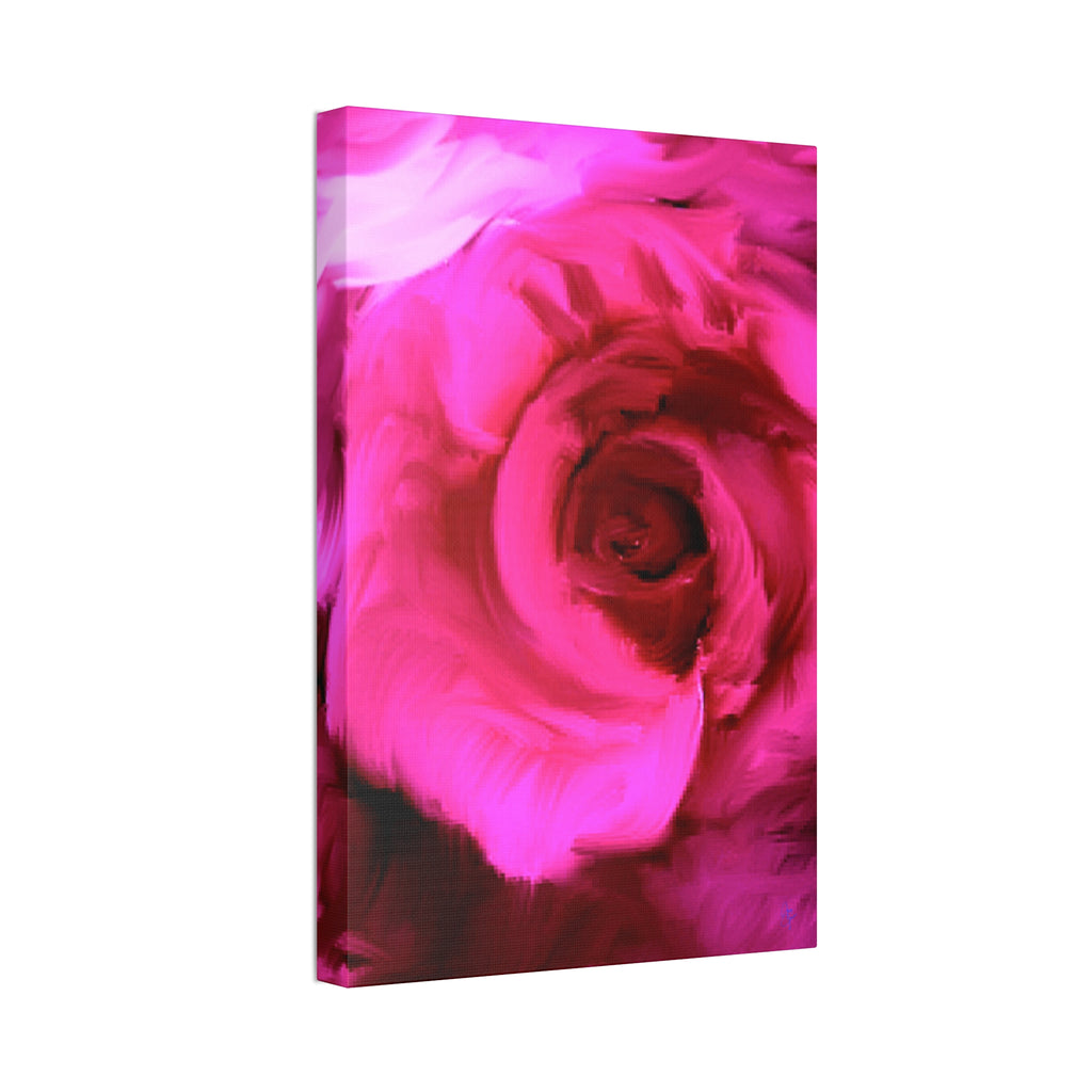 Pink Rose Abstract Canvas Print — Stretched 1.5" Wall Art