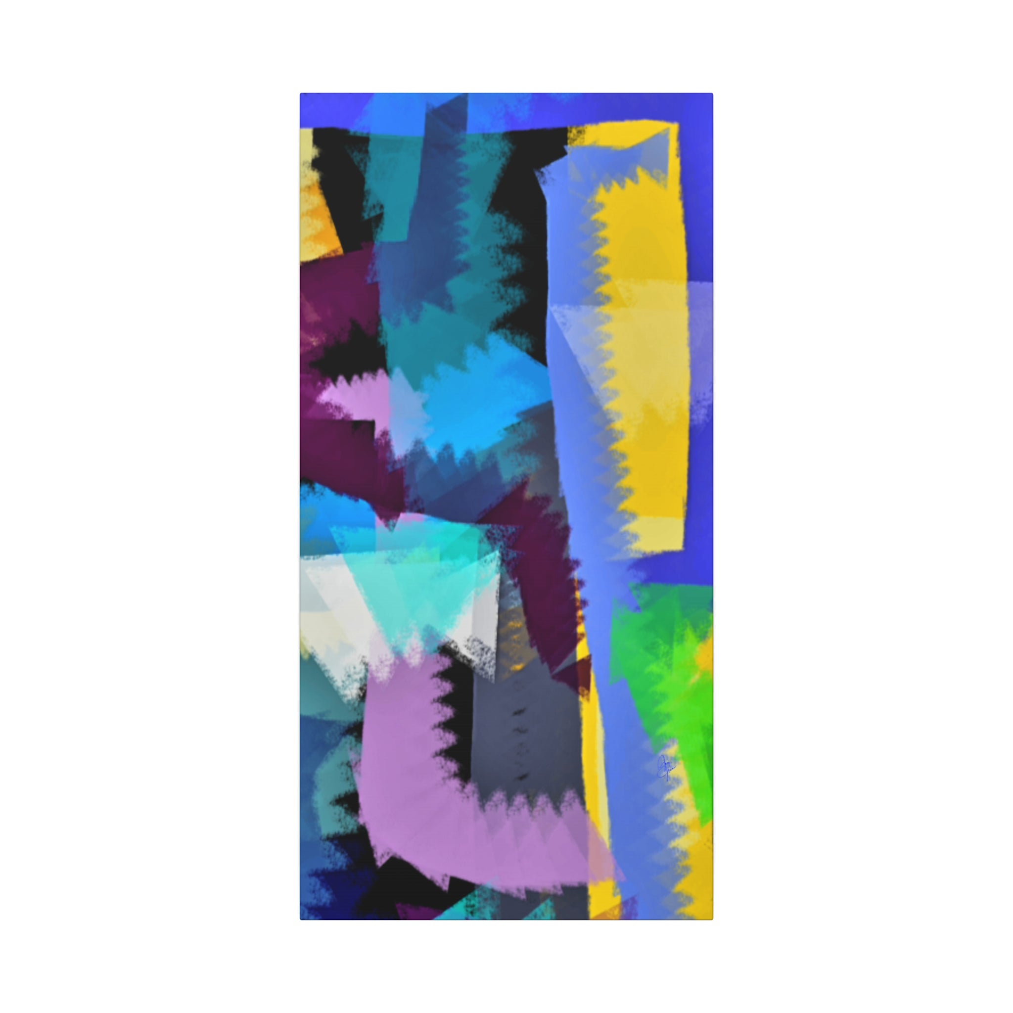 Abstract Color Burst Canvas Print — Vibrant Geometric Wall Art