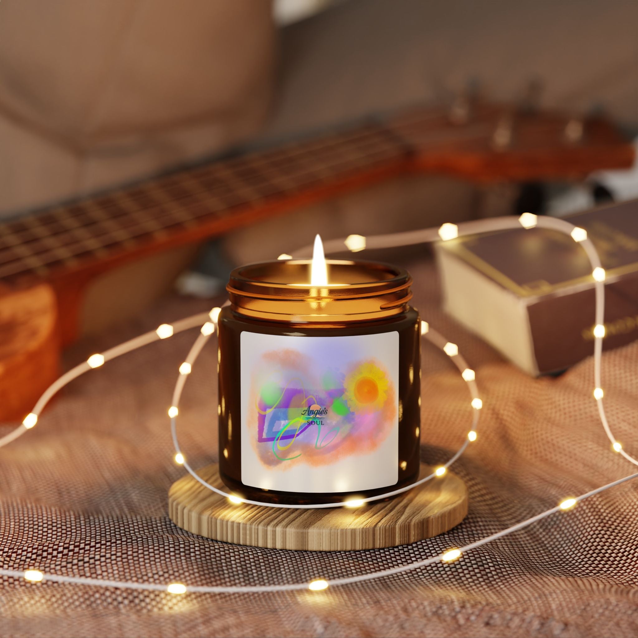 Amber Jar Soy Candle — Uplifting Floral & Citrus Scent (Multi-Size)