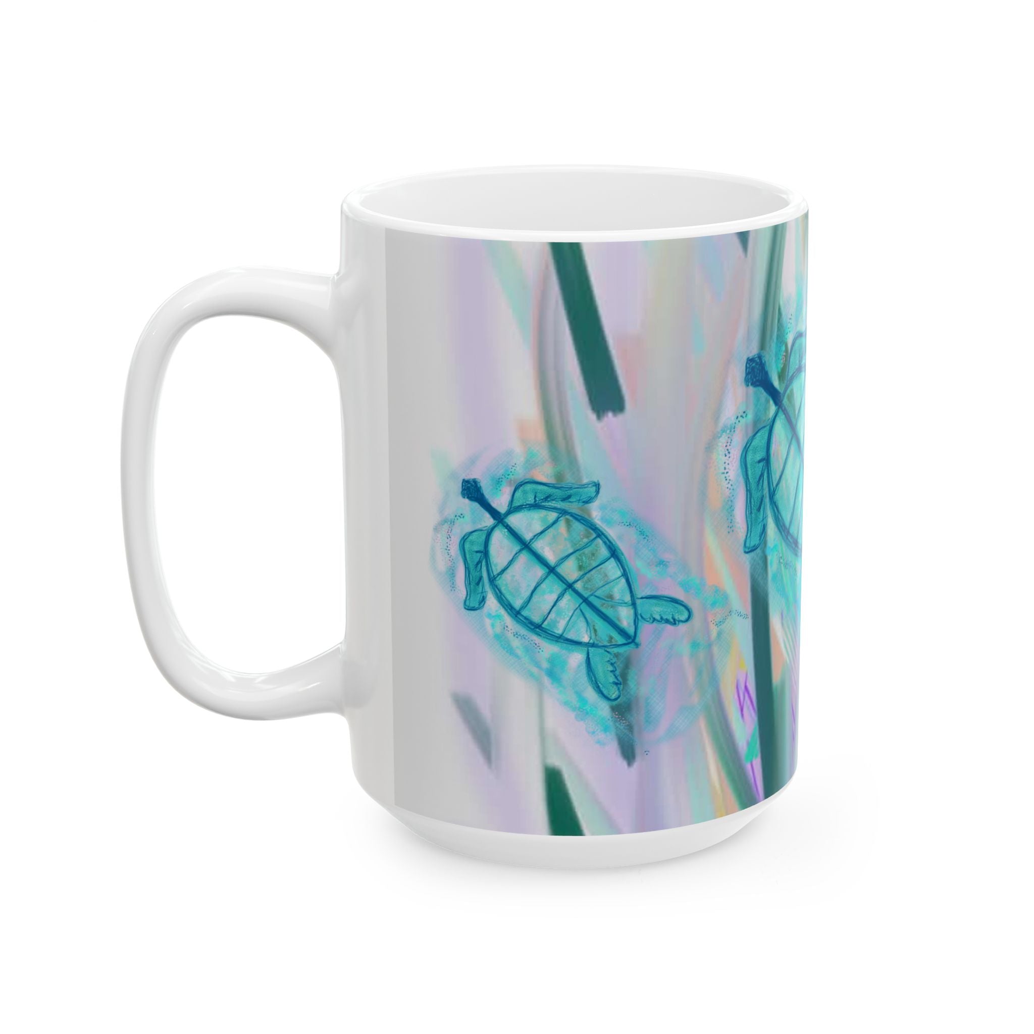 Sea Turtle Ceramic Mug — Blue Ocean Vibes 11oz/15oz