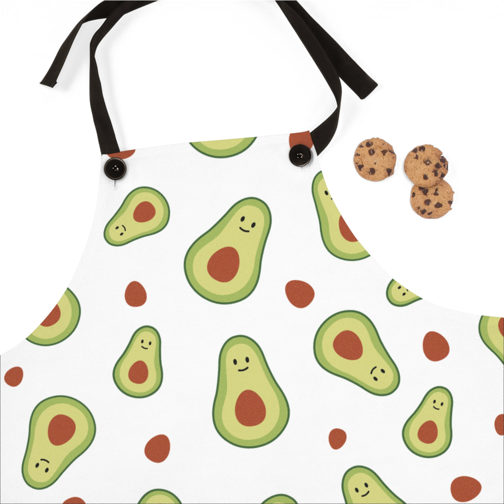 Cute Avocado Print Apron — Fun Kitchen Apron for Cooking & Gift