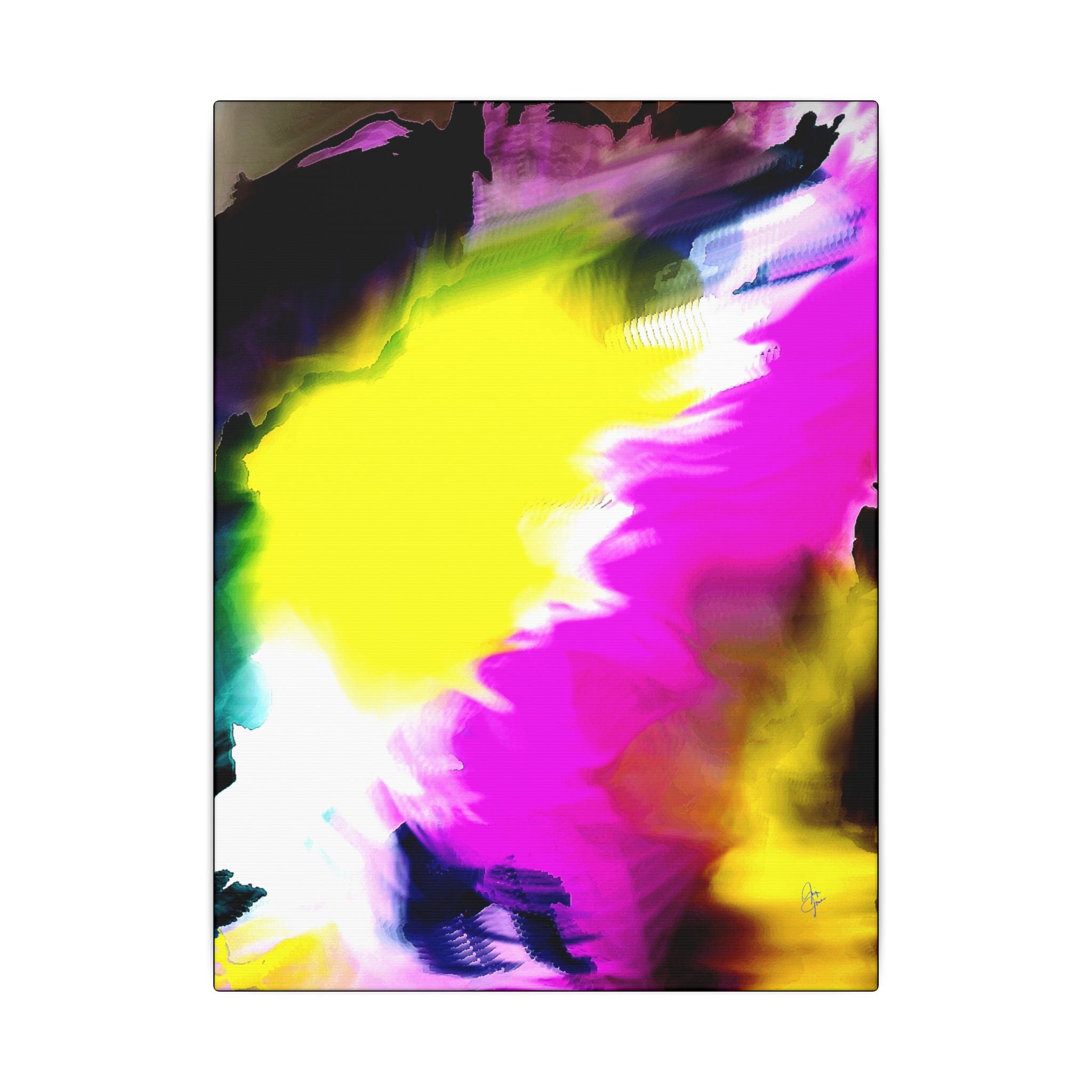 Abstract Color Splash Matte Canvas Wall Art