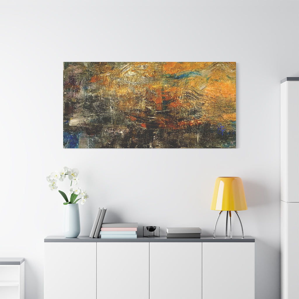 Abstract Autumn Texture Matte Canvas Print — Stretched Wall Art