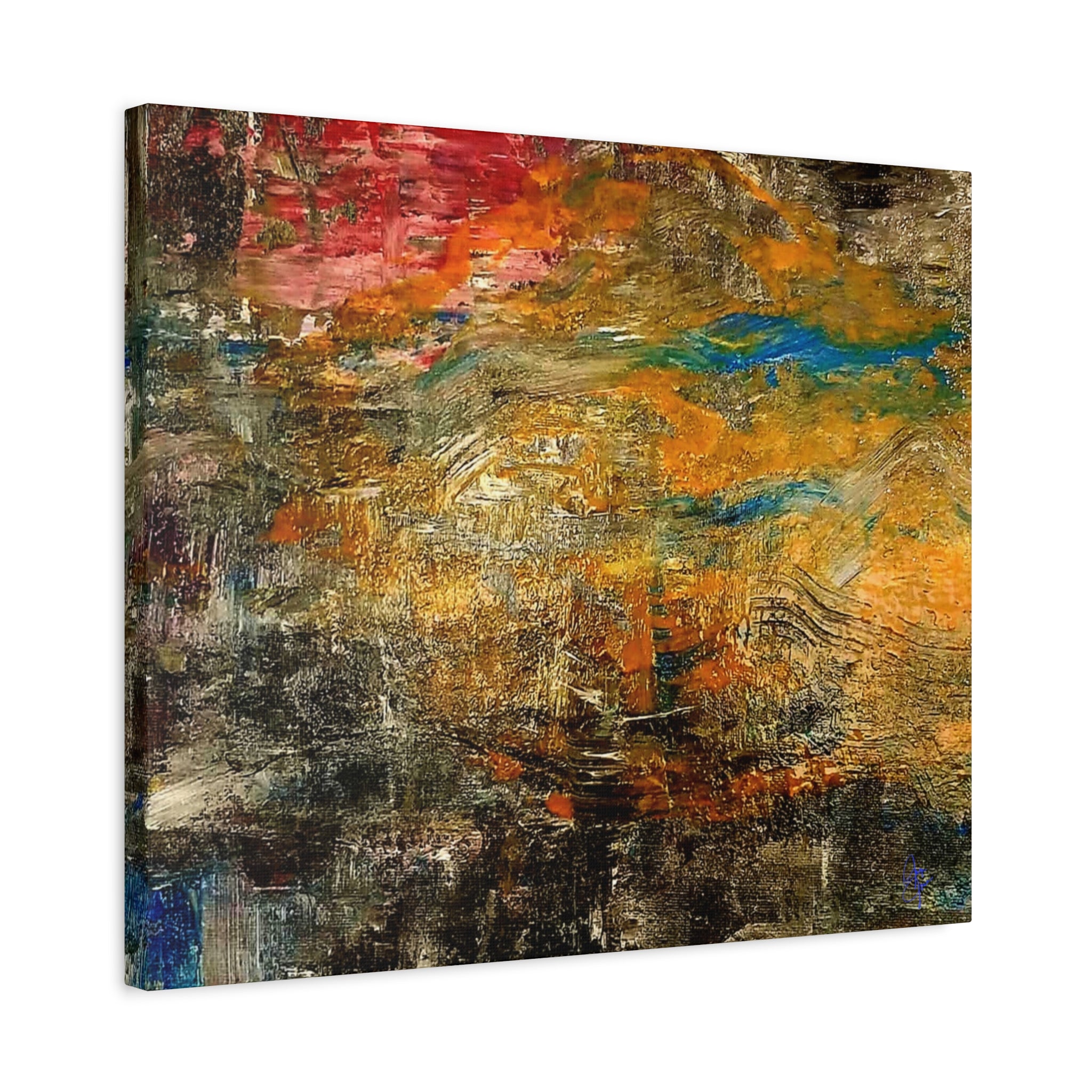 Abstract Autumn Texture Matte Canvas Print — Stretched Wall Art