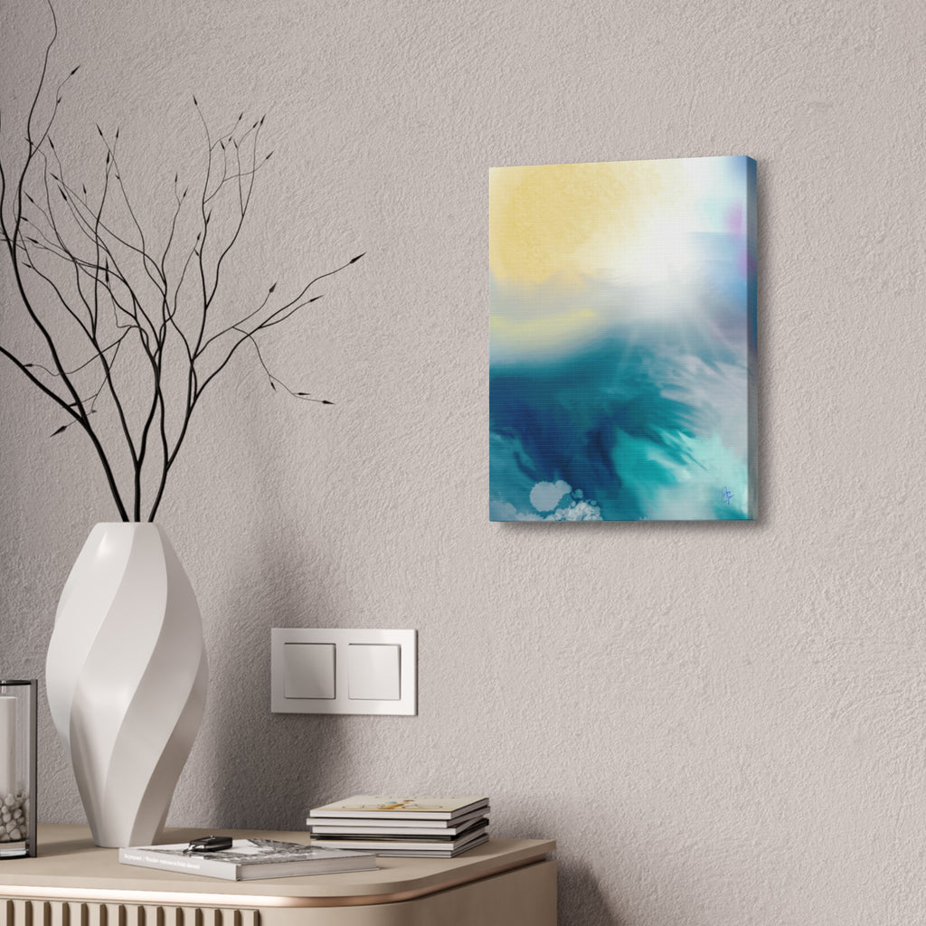 Ocean Sunrise Abstract Canvas Print — Stretched 1.5"