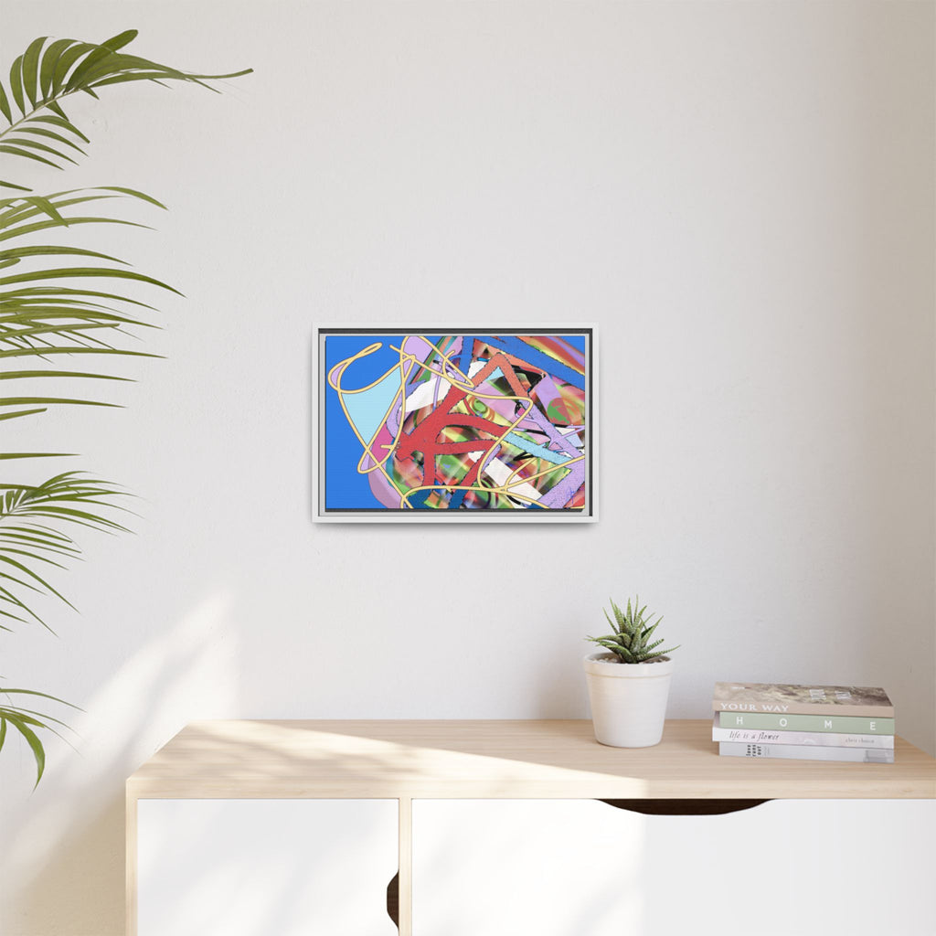 Abstract Multi‑Color Framed Canvas Art – Vibrant Modern Wall Decor