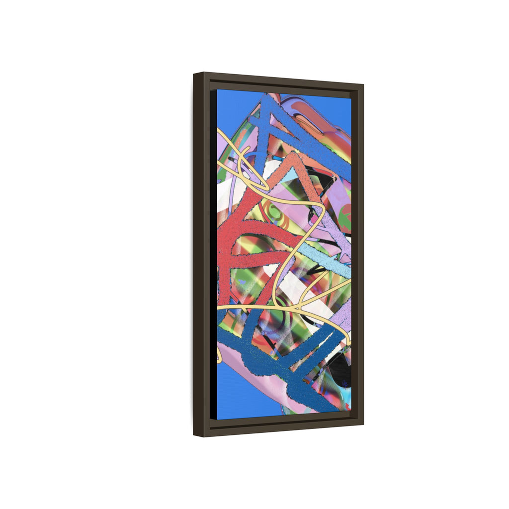 Abstract Multi‑Color Framed Canvas Art – Vibrant Modern Wall Decor