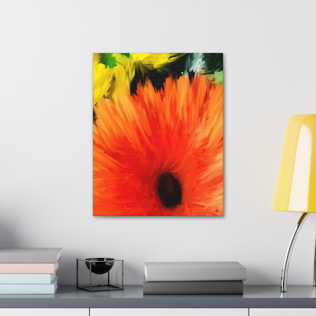 Sunflower Burst Canvas Wall Art - Stretched 1.5"