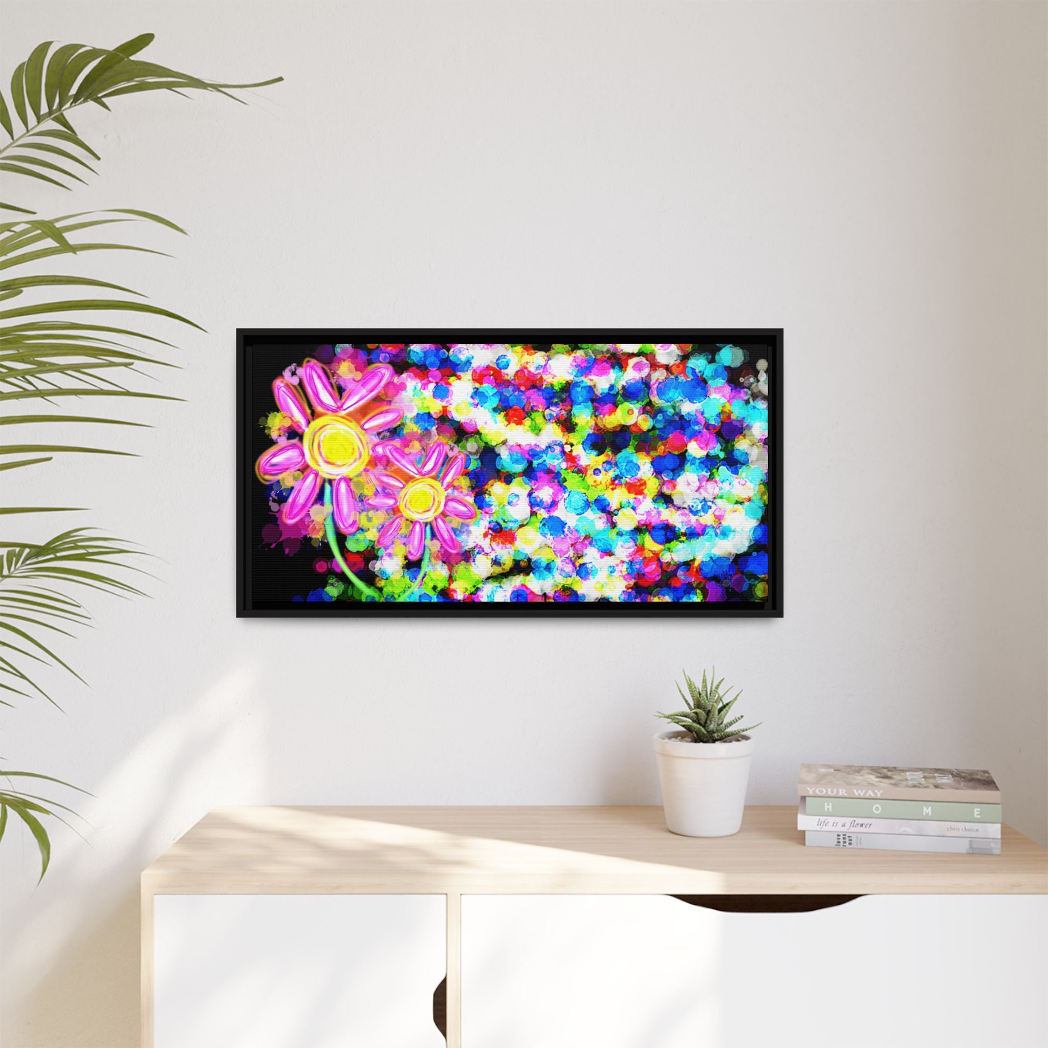 Playful Color Matte Canvas Framed Wall Art