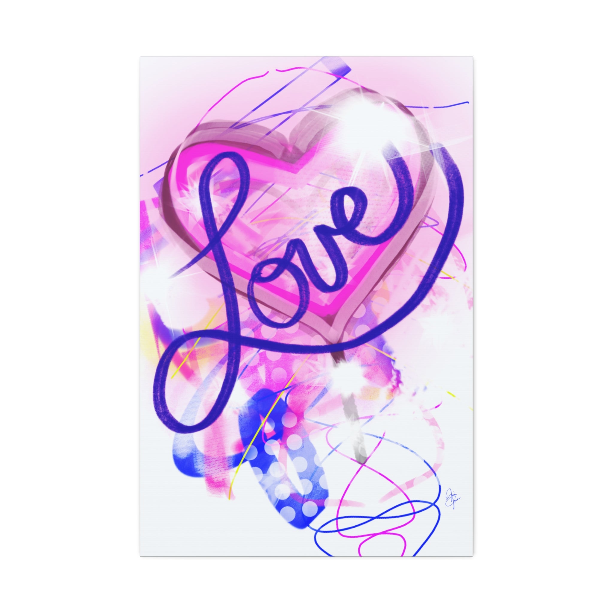 Valentine "Love Your Valentine" Stretched Canvas Wall Art