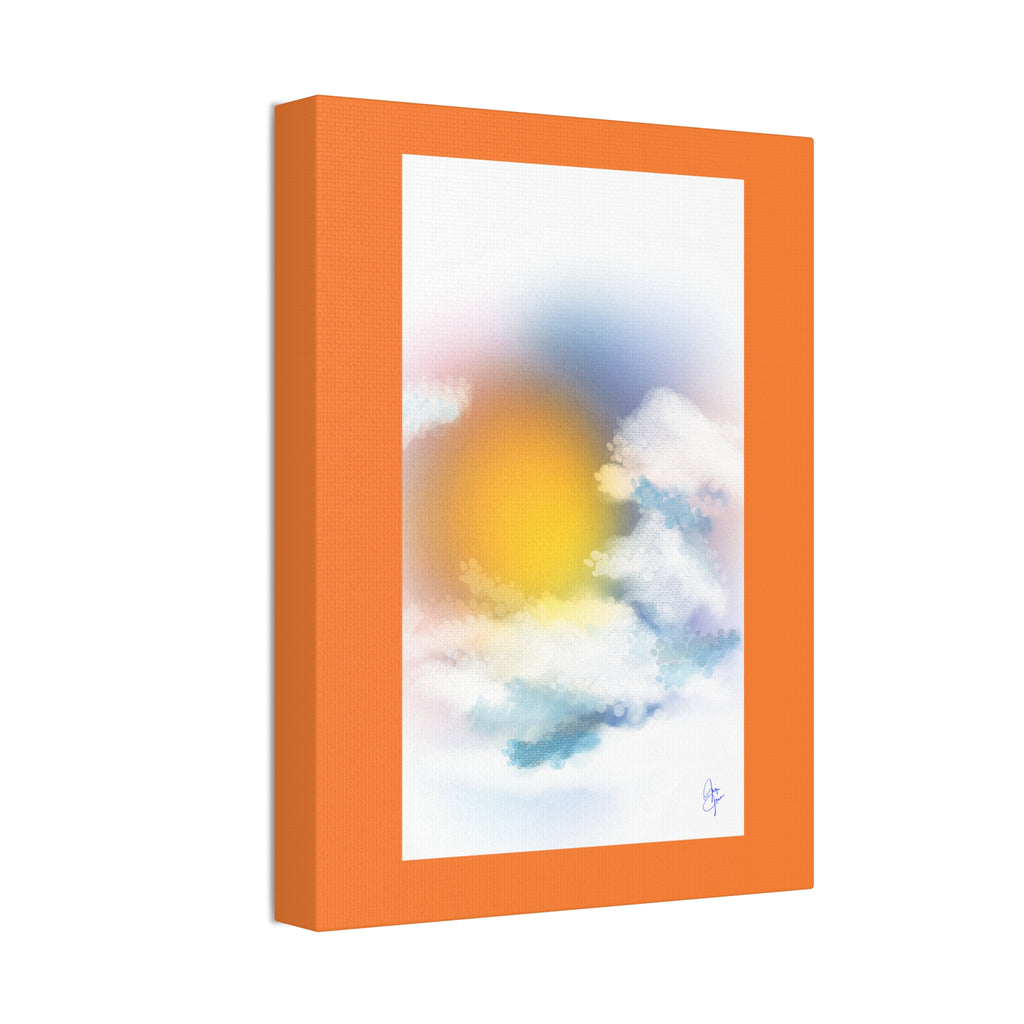 Sunrise Sky Canvas Print — Soft Cloud Wall Art, Serene Morning Decor