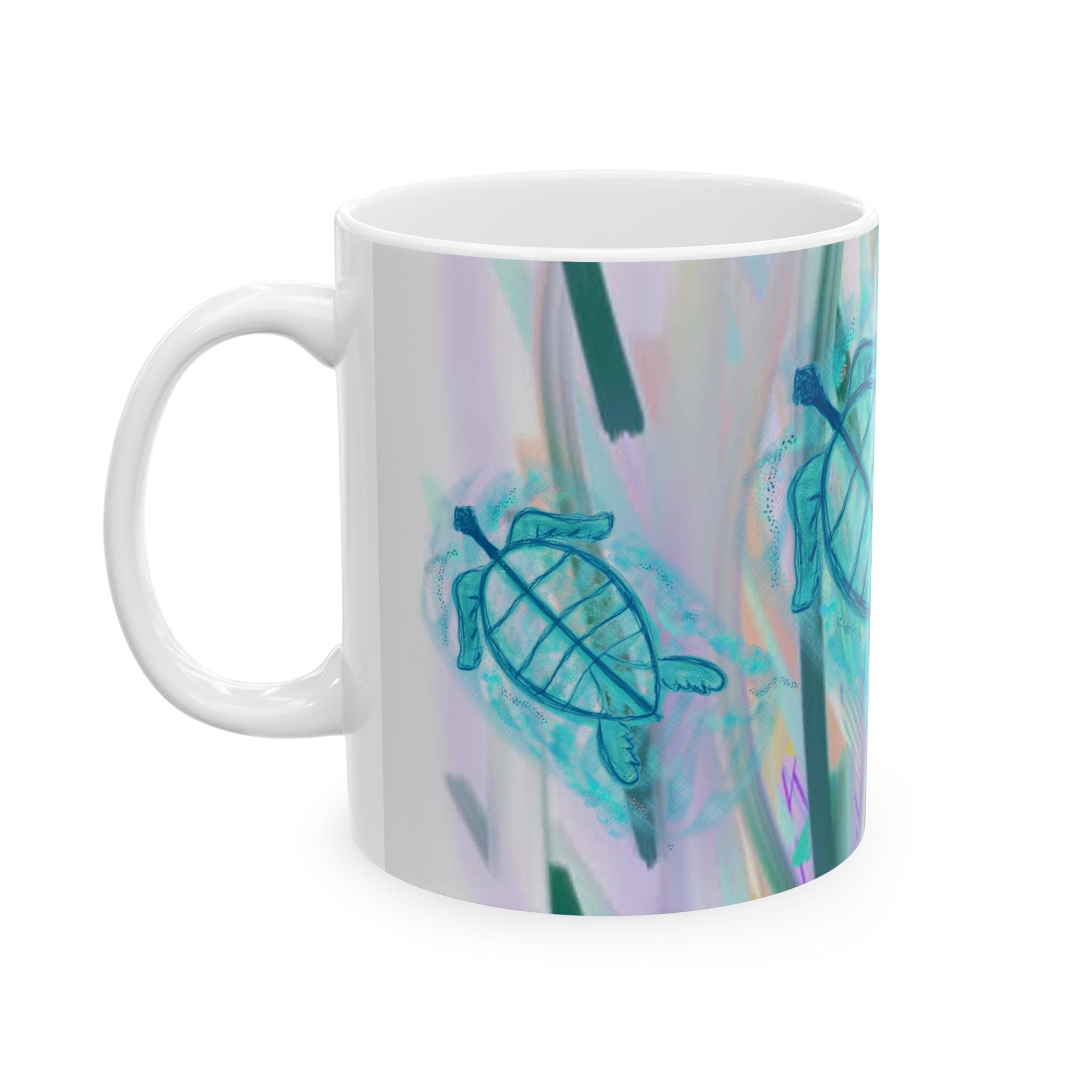 Sea Turtle Ceramic Mug — Blue Ocean Vibes 11oz/15oz