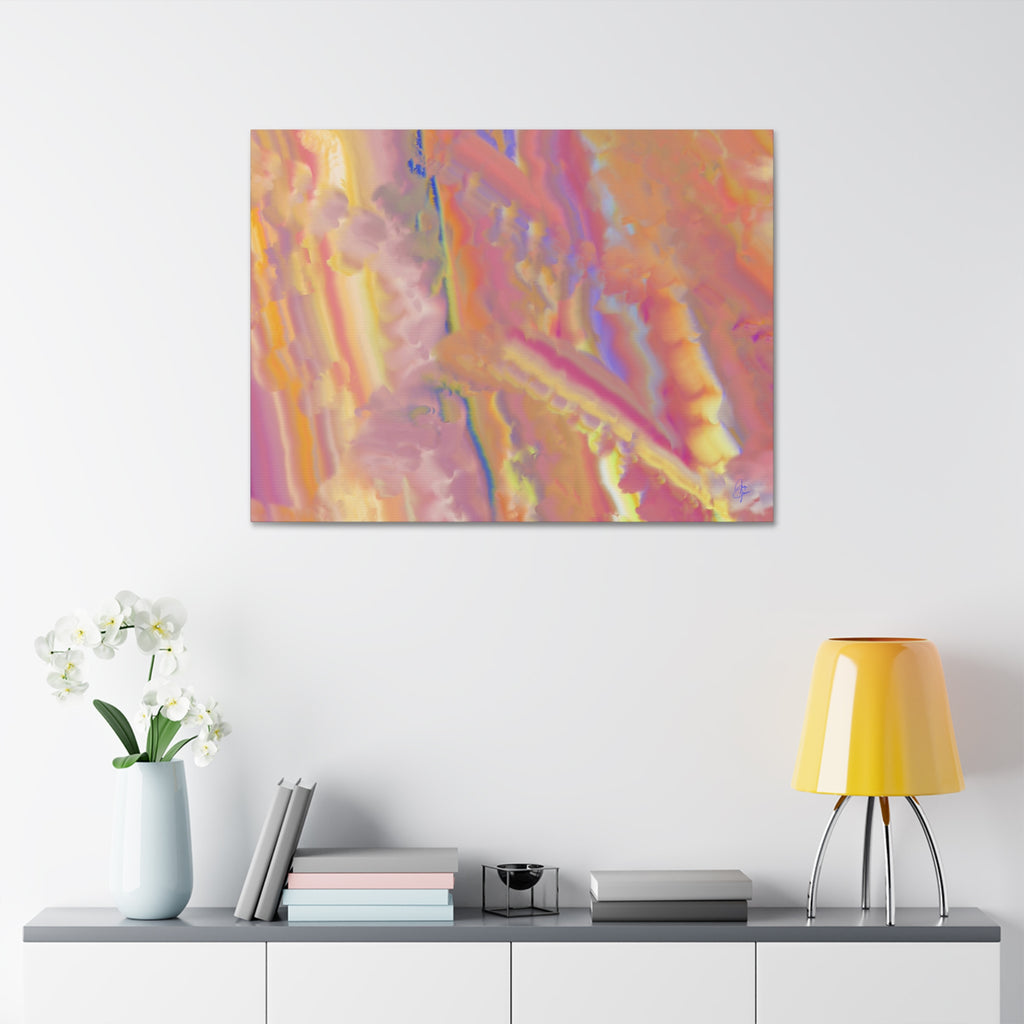 Abstract Sunset Hues Canvas — 1.5" Stretched Wall Art