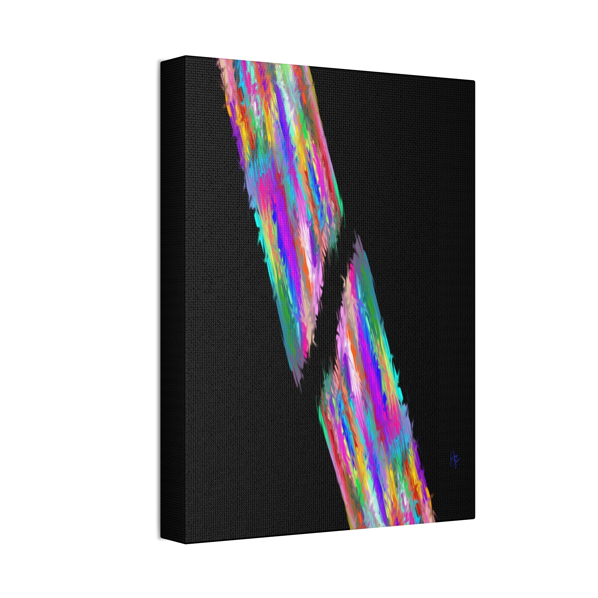 Abstract Rainbow Streak Canvas