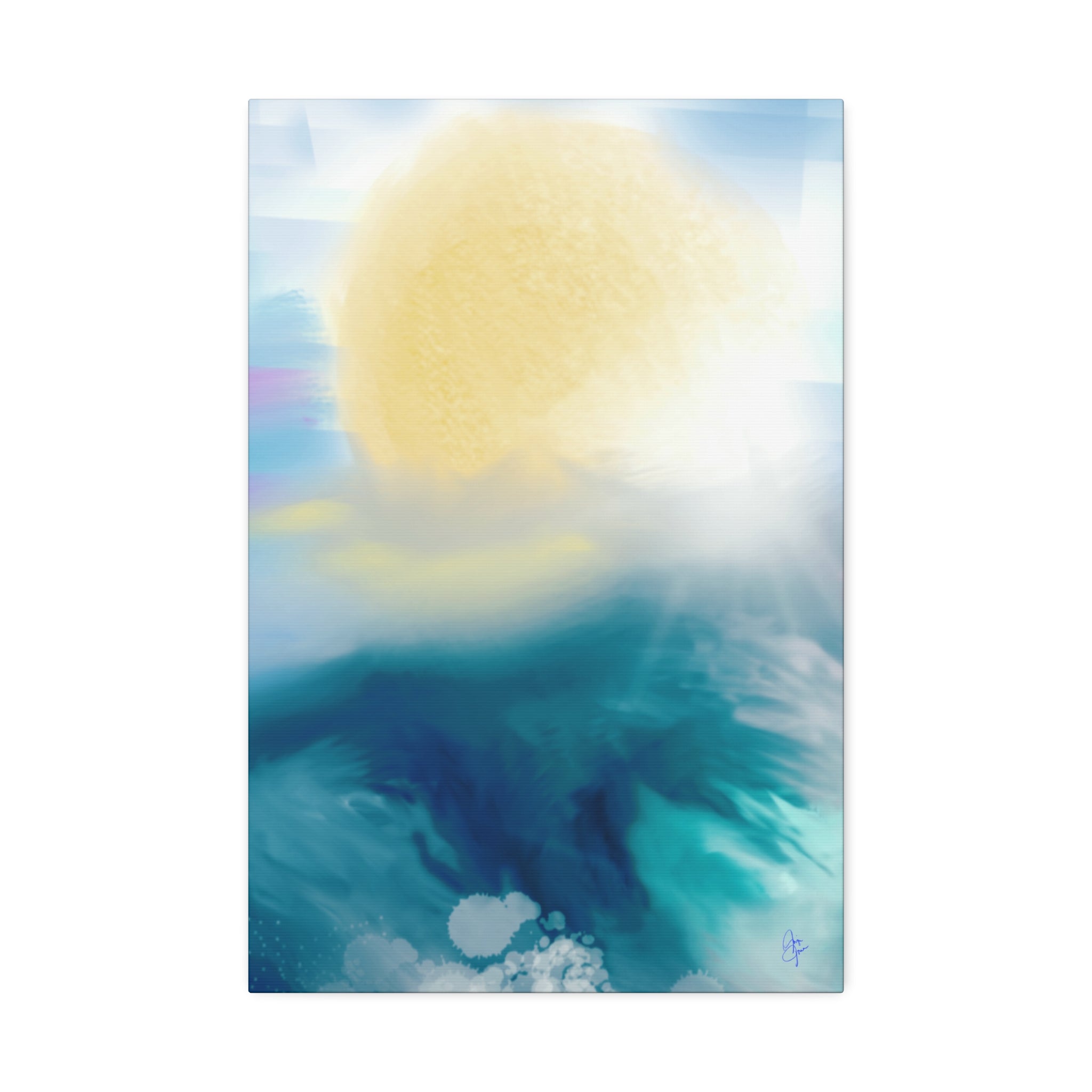 Ocean Sunrise Abstract Canvas Print — Stretched 1.5"