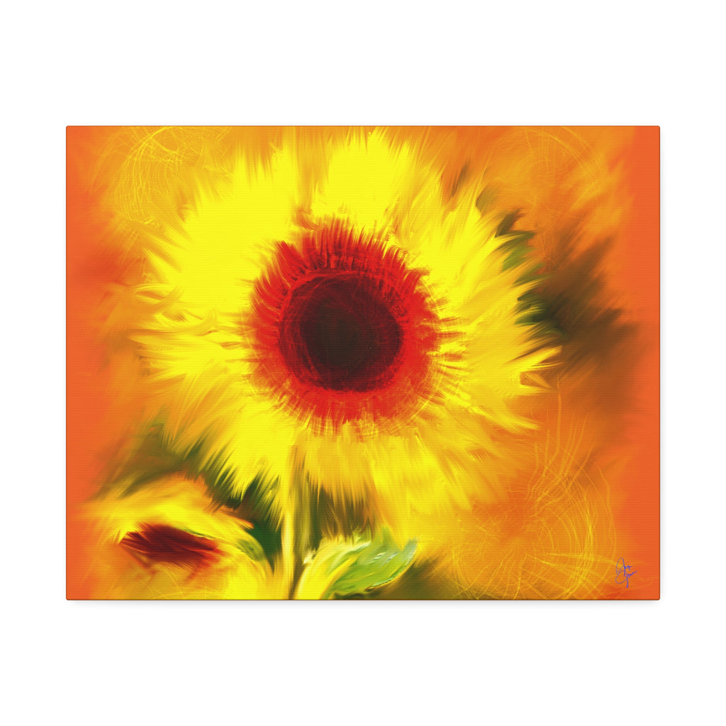 Sunflower Canvas Print – Bright Yellow Floral Wall Art (Stretched 1.5")