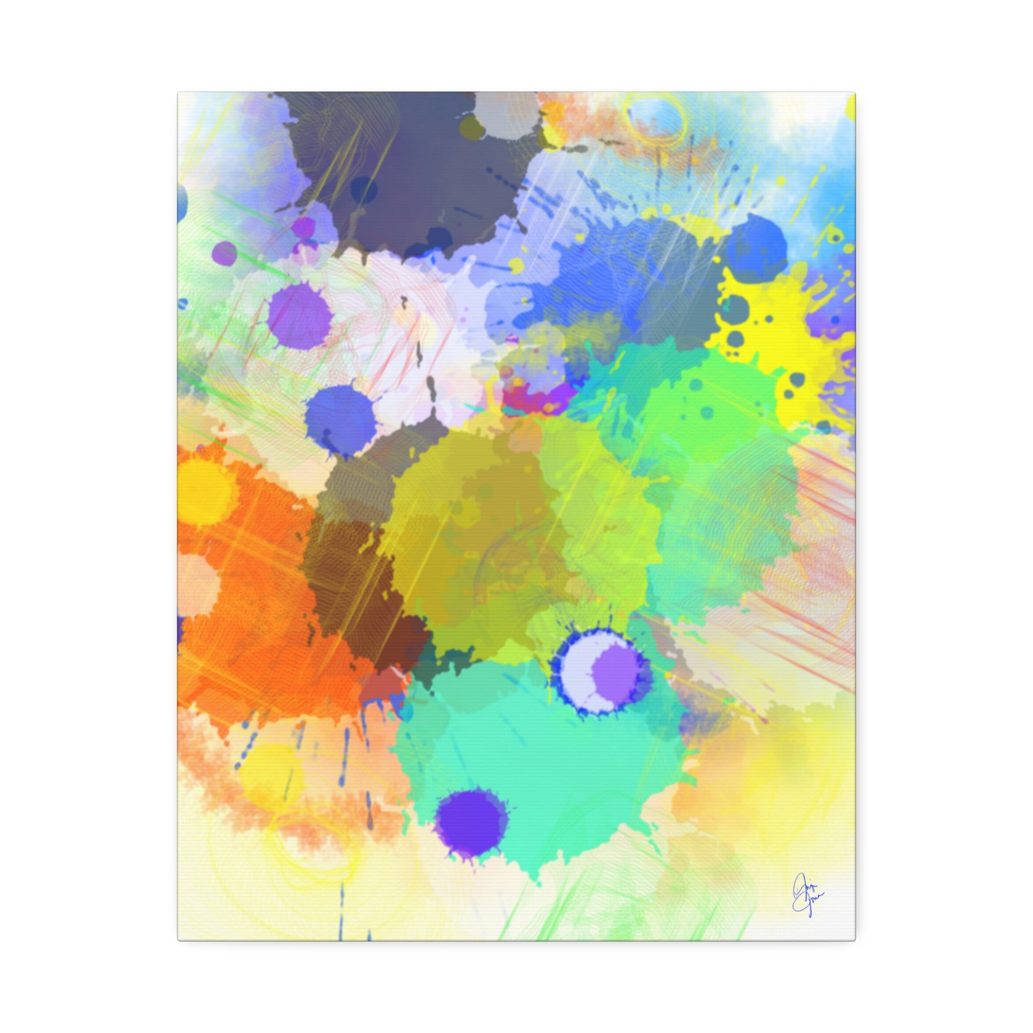 Abstract Color Splash Canvas Print — Stretched 1.5"