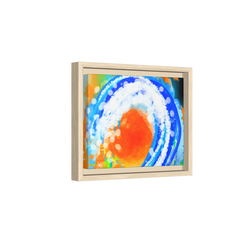 Abstract Ocean Wave Matte Canvas Print — Framed Multi‑Color Wall Art