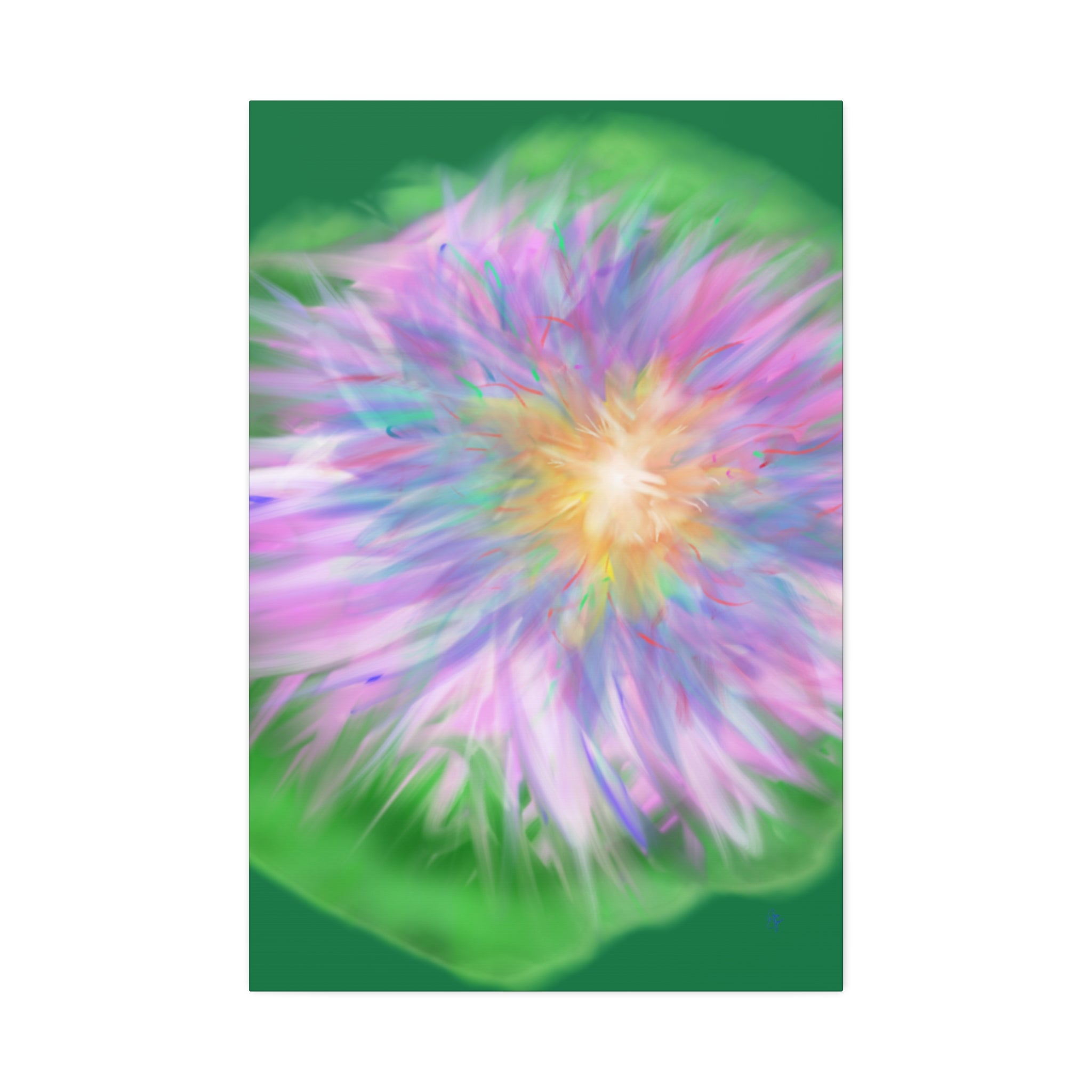 Vibrant Lilypad Stretched Canvas Wall Art