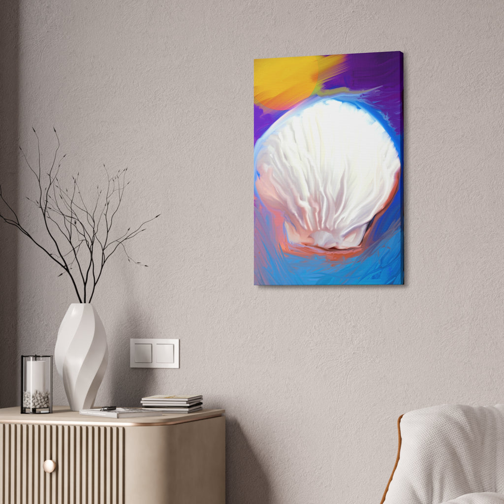 Seashell Dream Canvas Stretch — Pastel Beach Wall Art (1.5" Stretched)