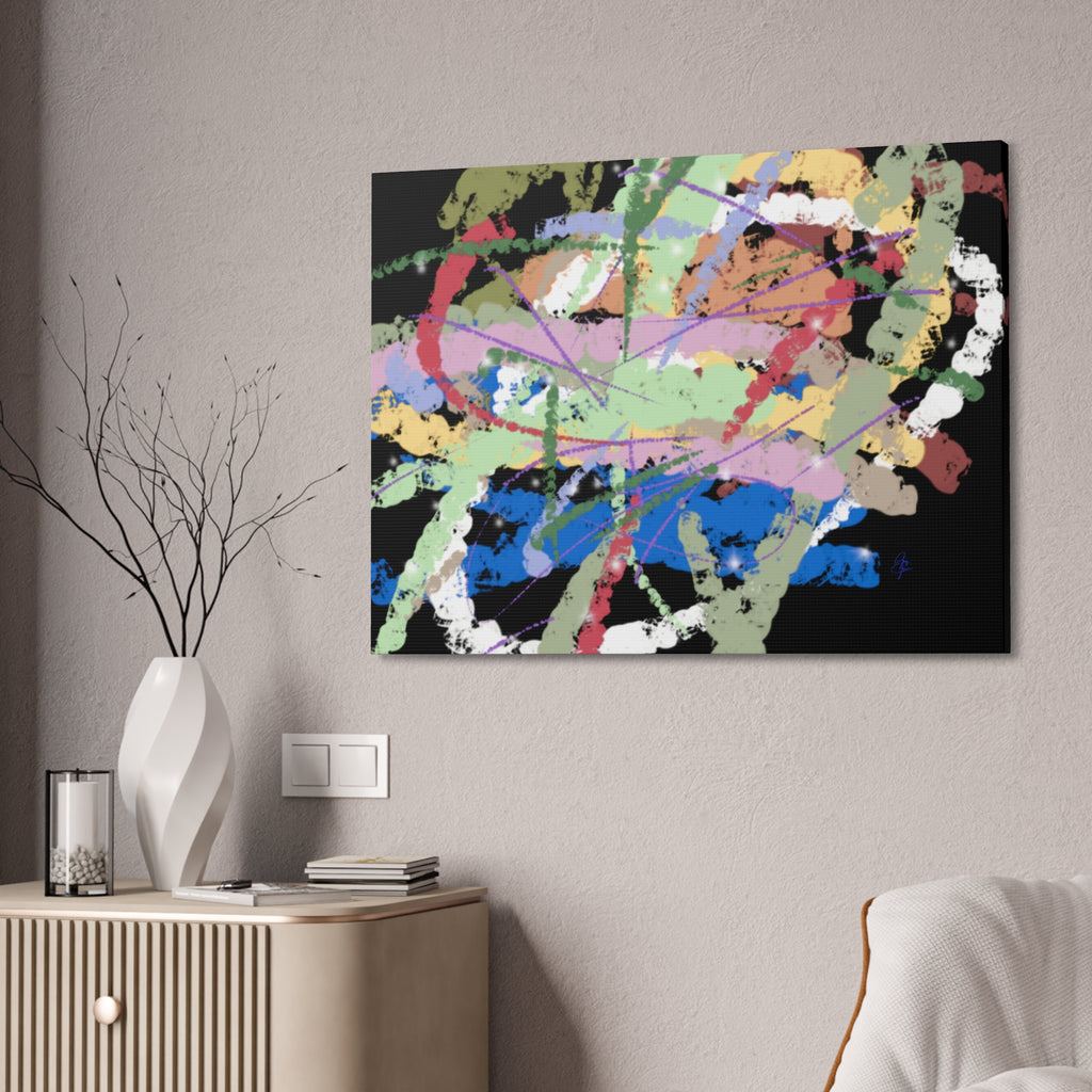 Abstract Color Splash Canvas Print — Vibrant Modern Wall Art (Stretched 1.5")